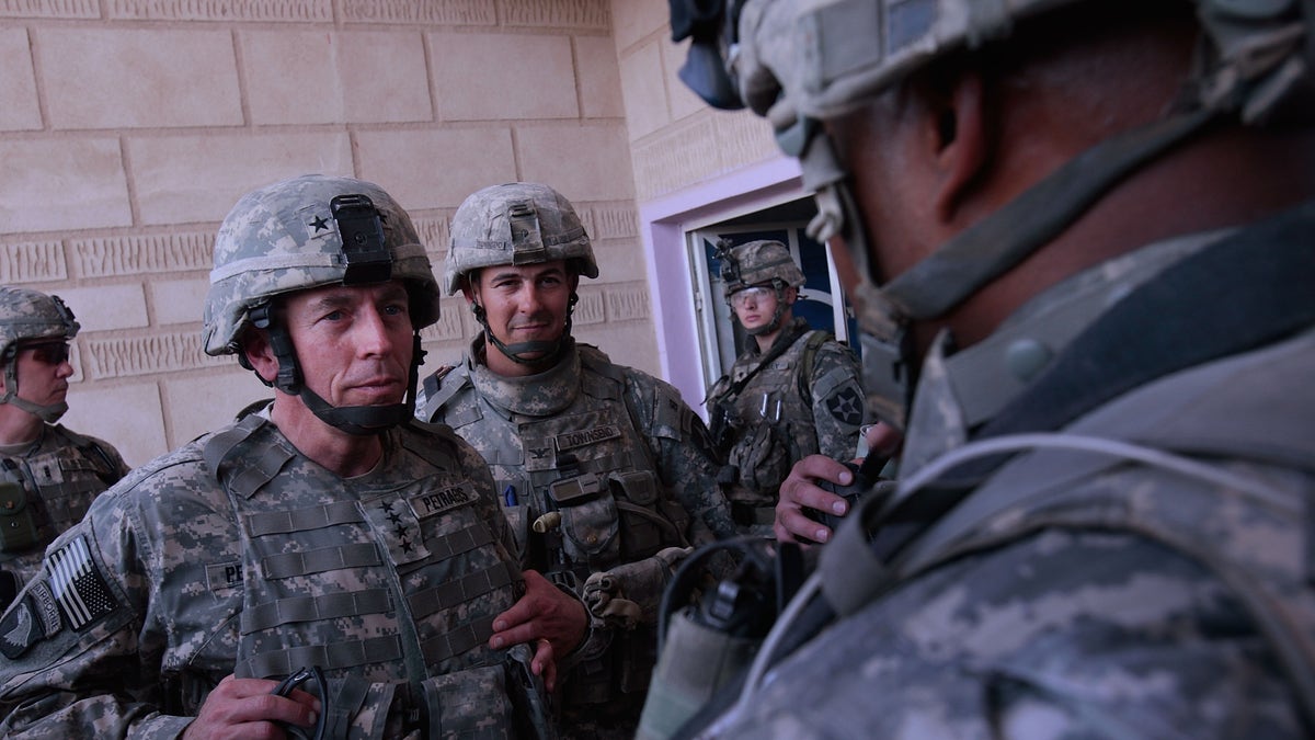 General Petraeus with troops in Iraq