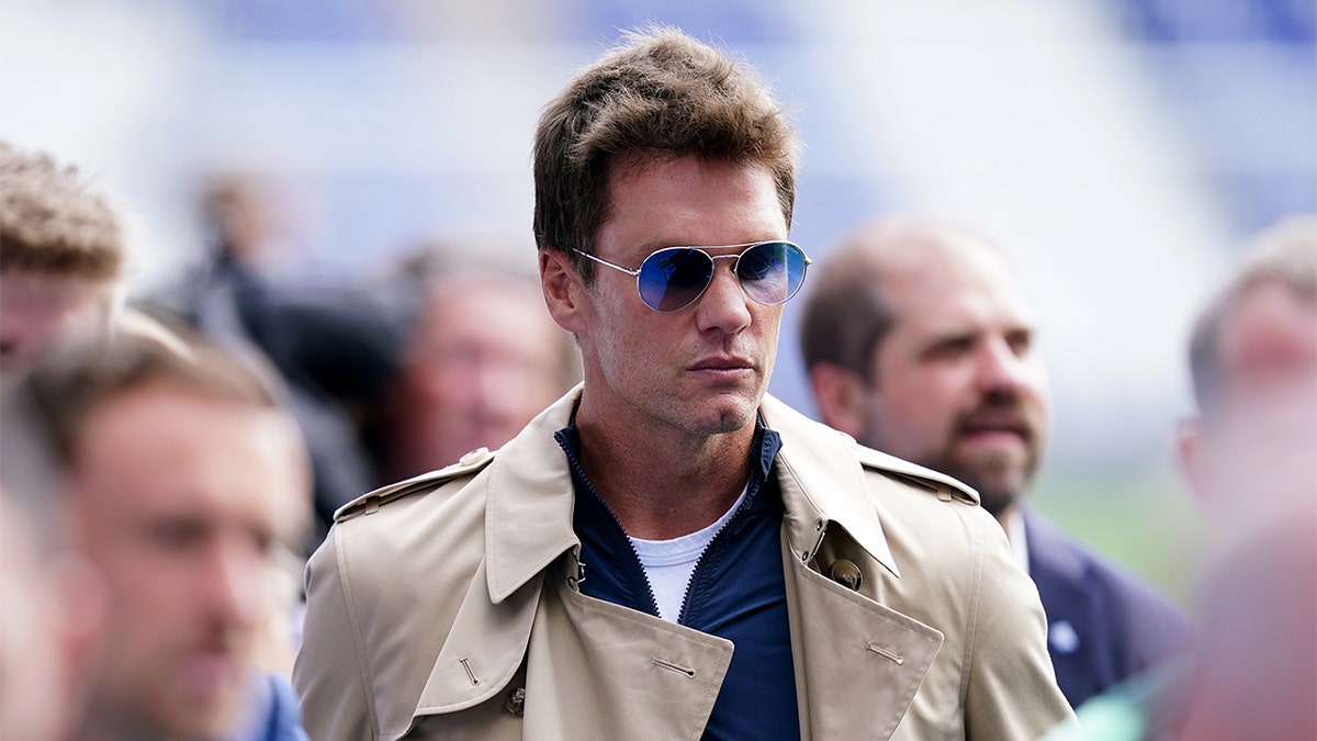 Tom Brady ahead of a soccer match