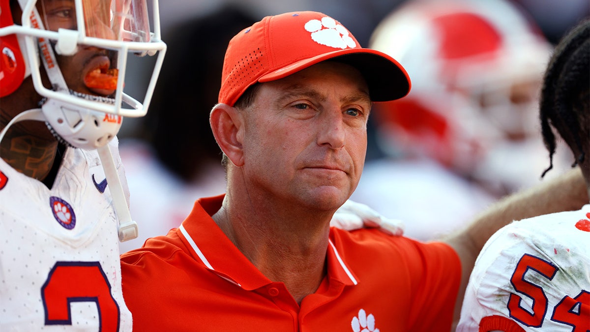 Dabo Swinney looks on after losing to NC State