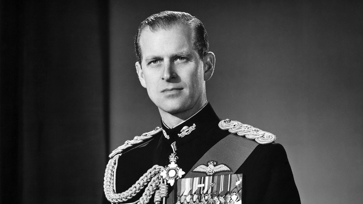 A portrait of Prince Philip in a uniform