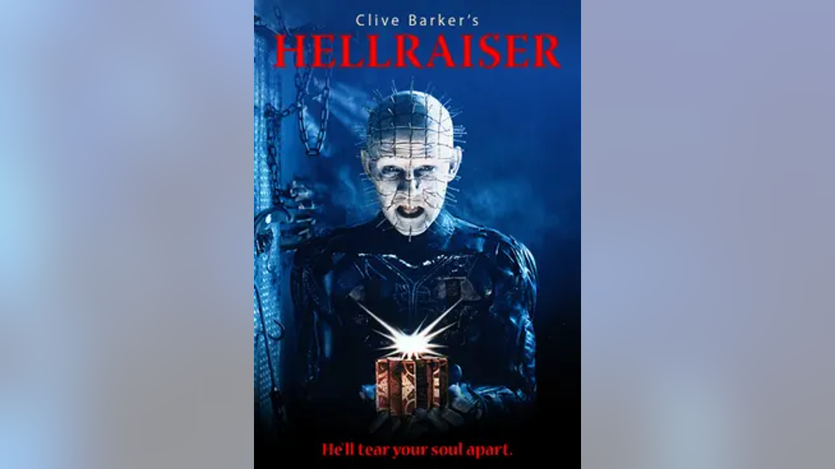 Movie poster for horror film "Hellraiser"