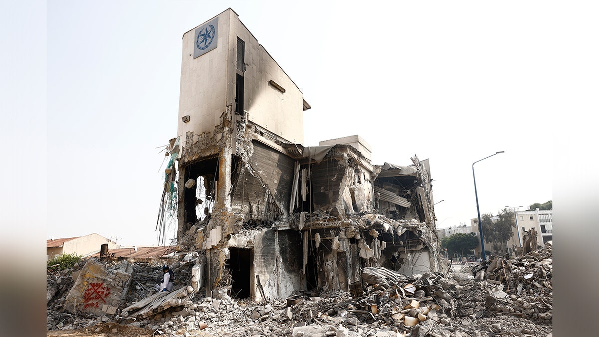 bombed out Israeli police station