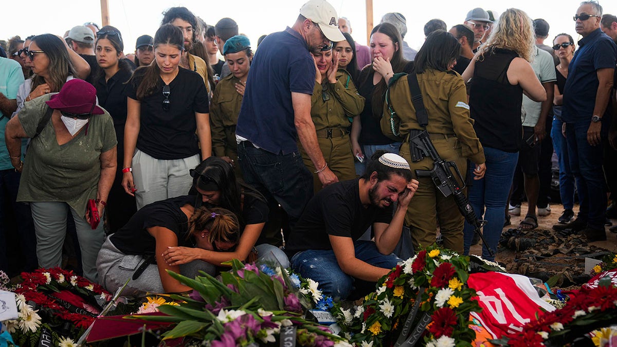 Funeral of Israeli family in southern Israel