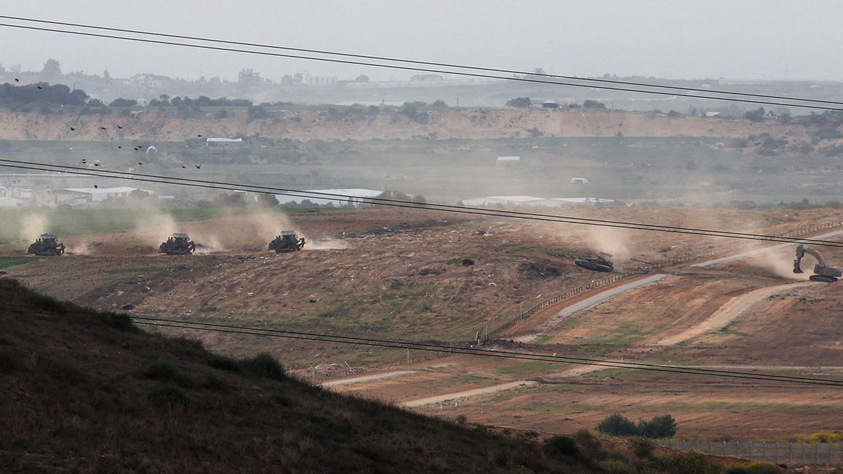 Israeli forces near Gaza Strip border