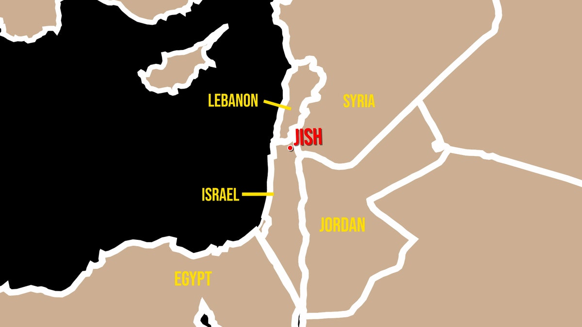 Map of Jish in Israel