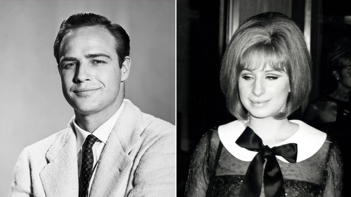 Marlon Brando and Barbra Streisand side by side