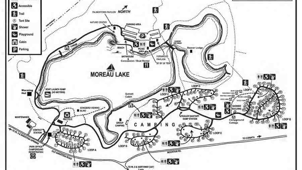 Moreau Lake State Park map
