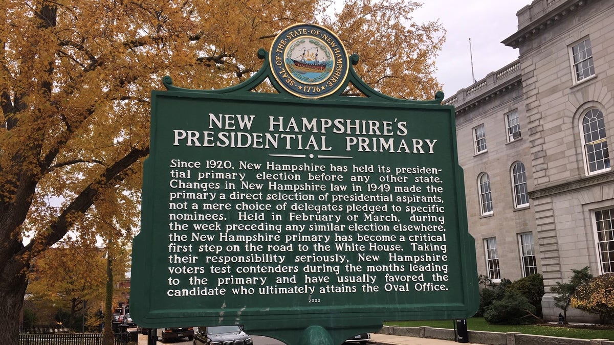 First presidential primary held in New Hampshire