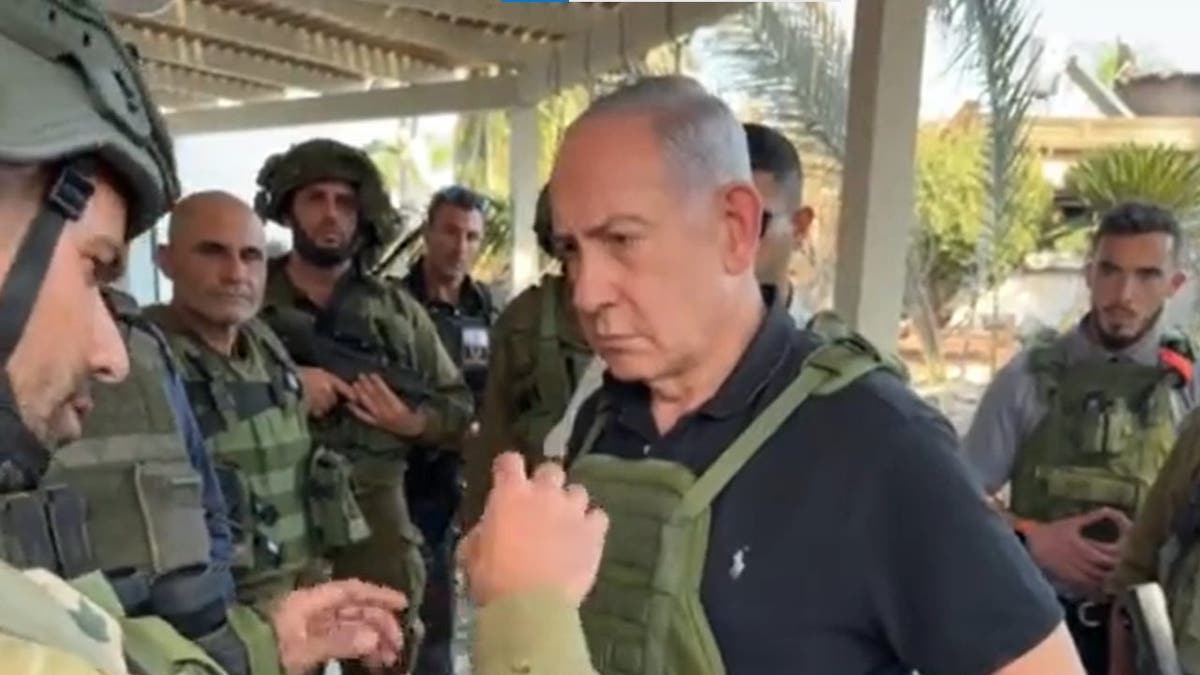 Israeli Prime Minister Benjamin Netanyahu meets with Israeli Defense Force soldiers on the front lines ahead of expected ground invasions.