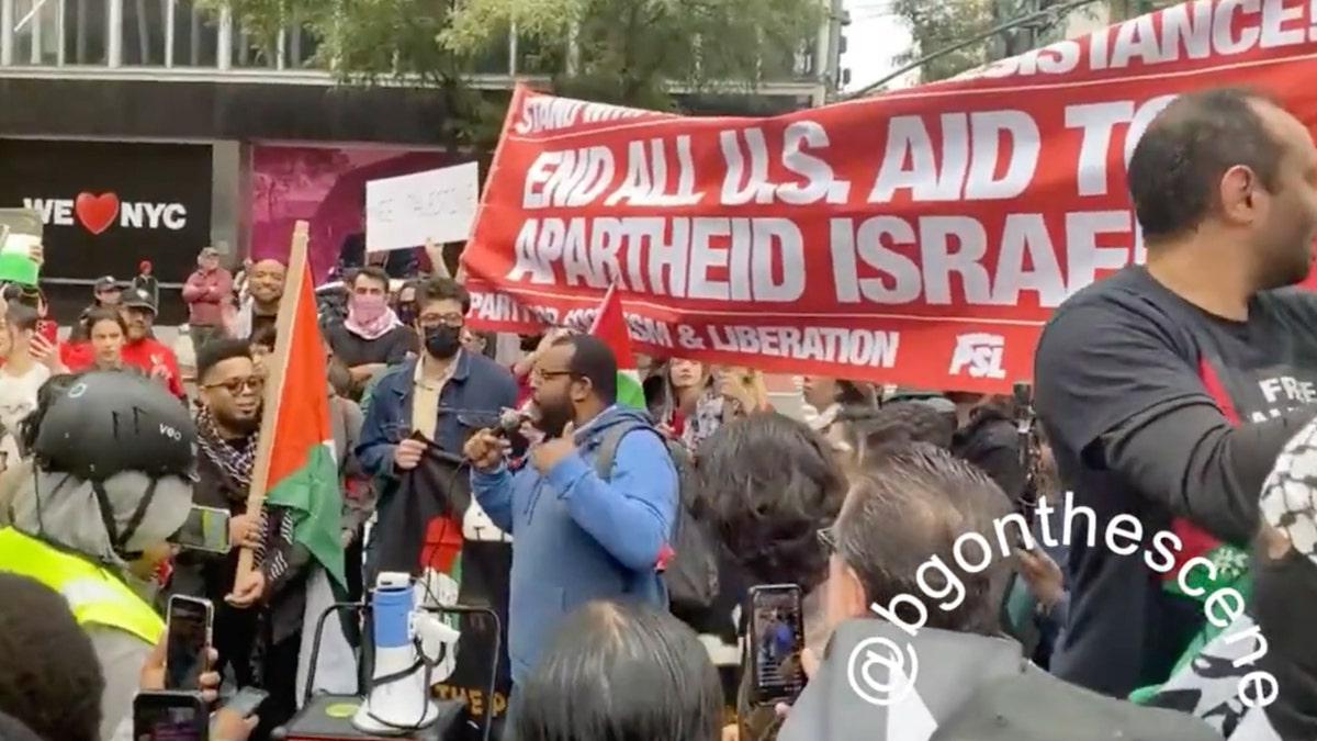 Protesto palestino em Nova York