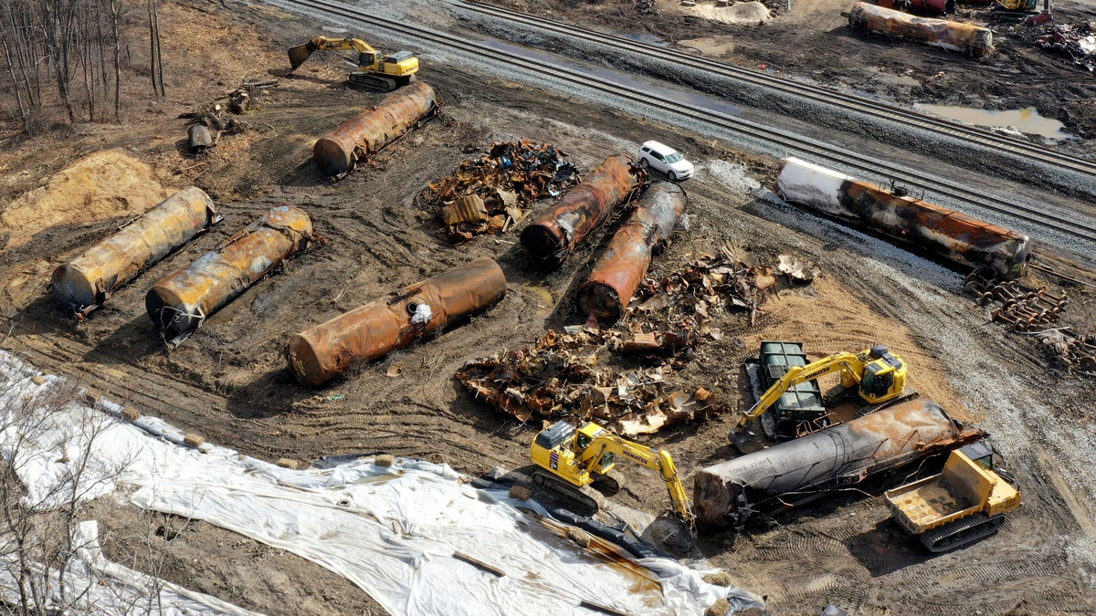The Norfolk Southern train derailment cleanup in East Palestine, Ohio