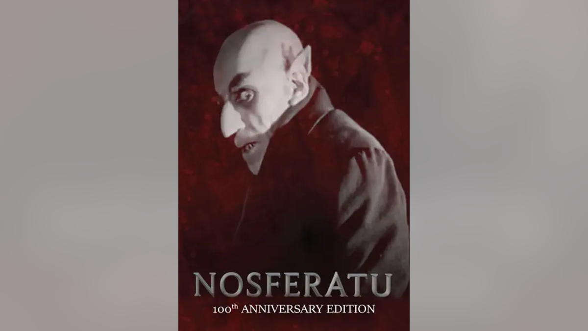 Creepy man on cover of "Nosferatu" movie poster