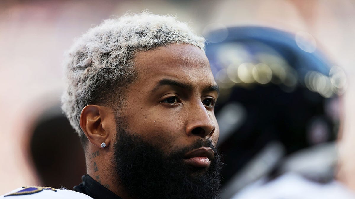 Odell Beckham look on during a game