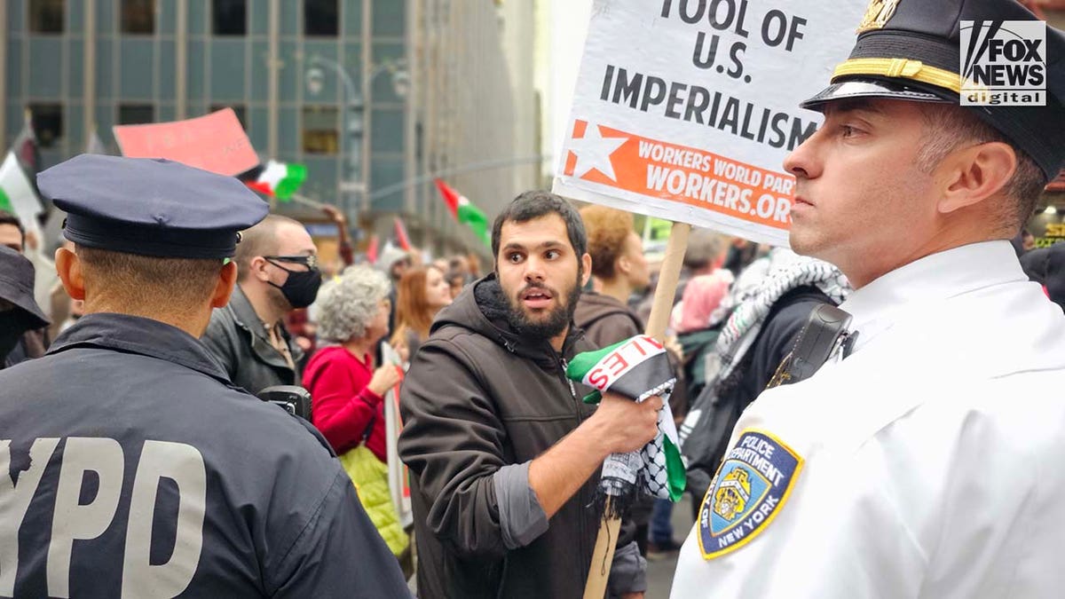 Demonstrators attend protest