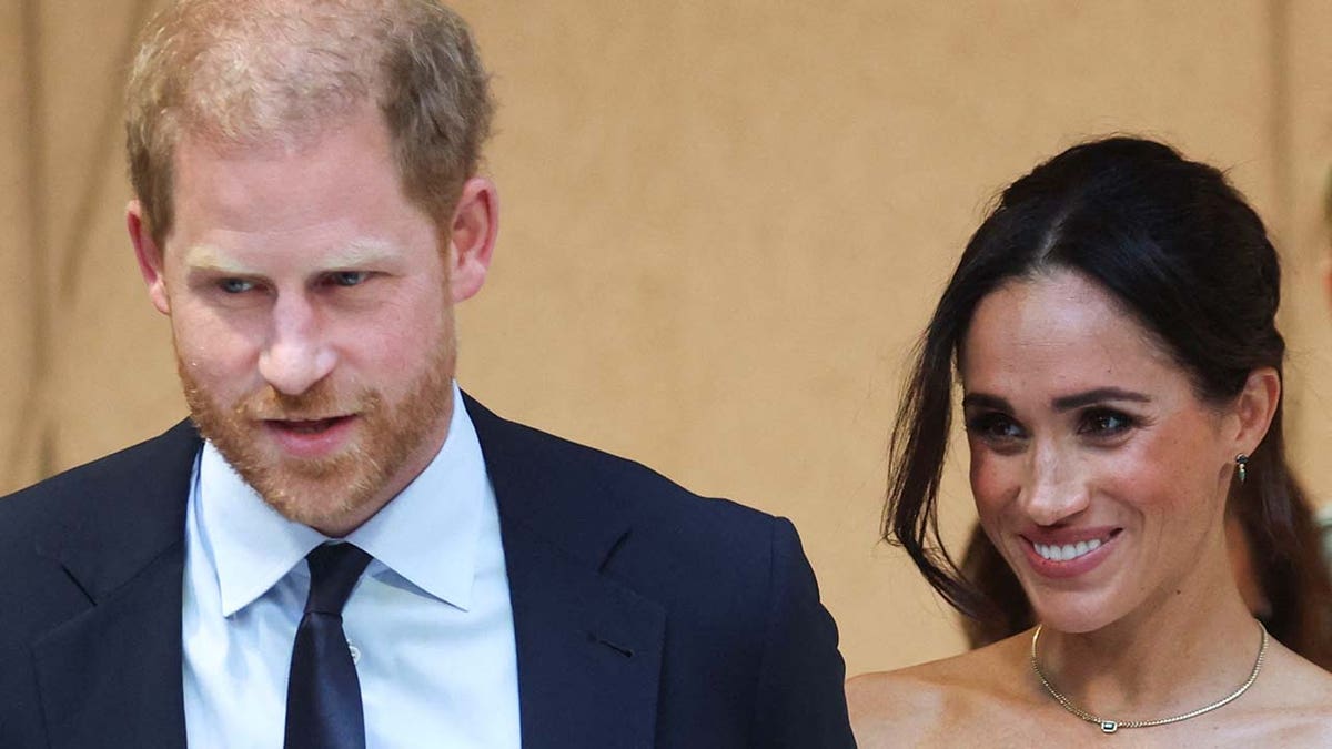 Prince Harry and Meghan Markle arrive at an event in New York City