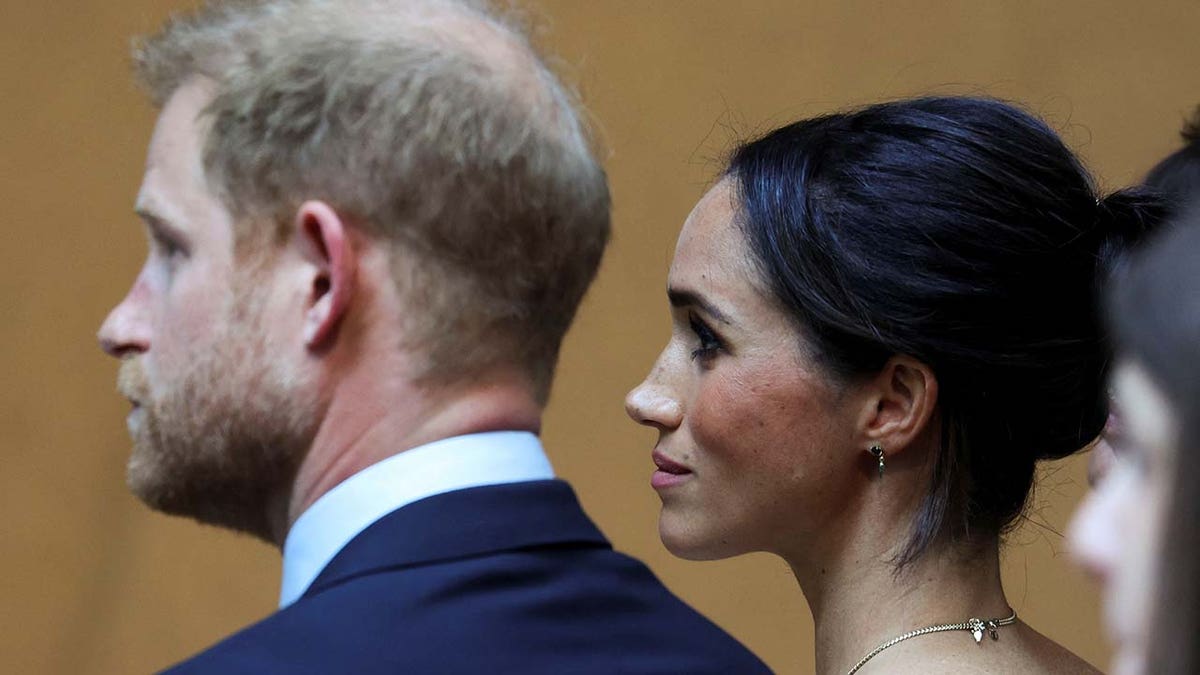 Prince Harry and Meghan Markle arrive at an event in New York City