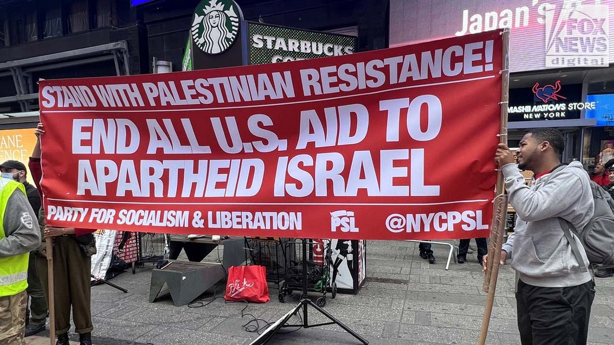 Democratic Socialists of America protest in solidarity with the Palestinians