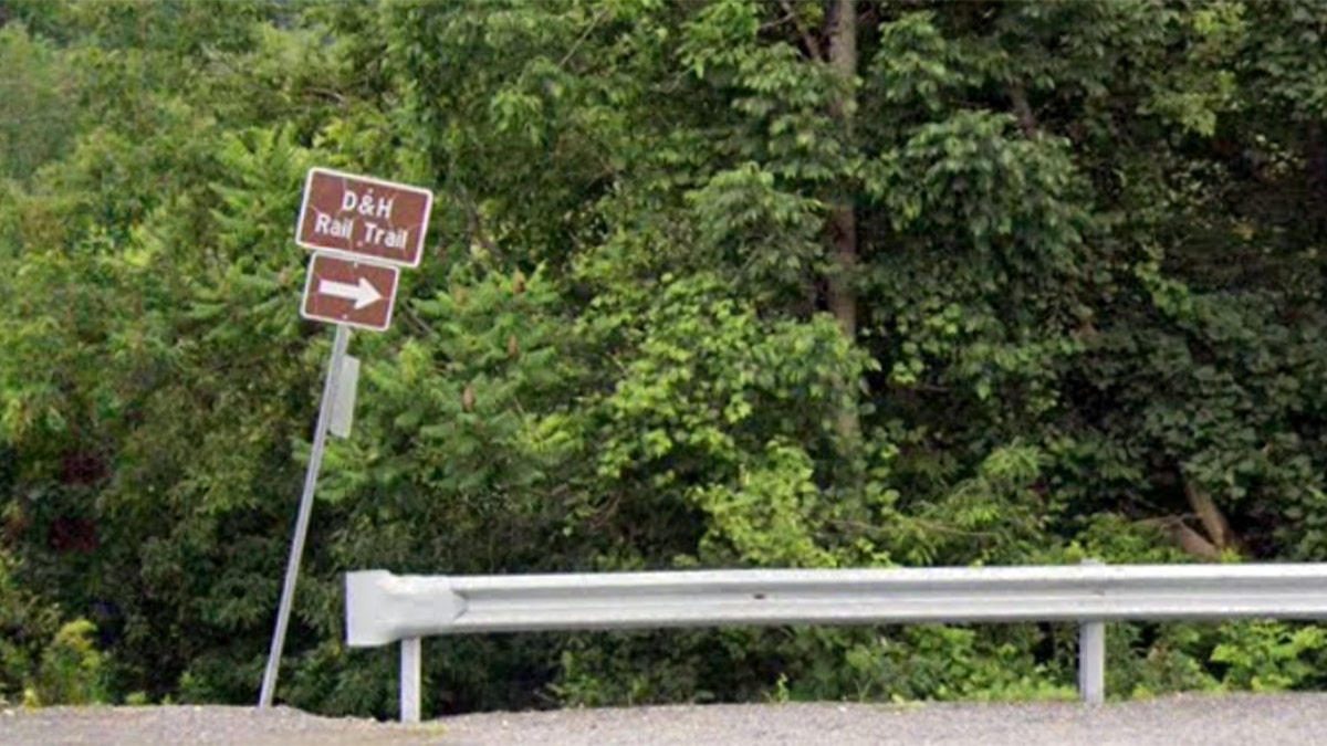Sign for Rail Trail entrance
