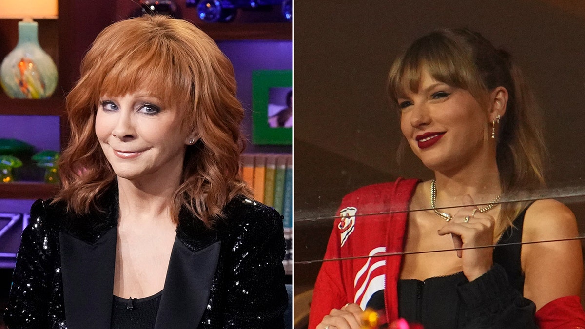 Reba McEntire and Taylor Swift side by side