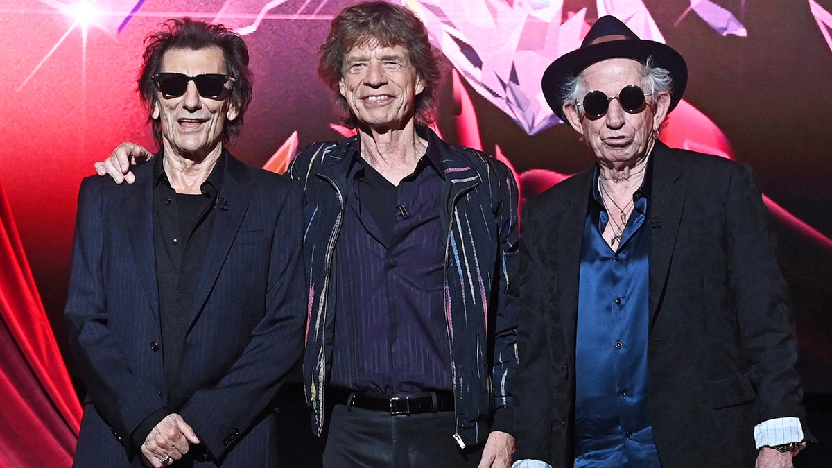 Ronnie Wood, Mick Jagger, and Keith Richards