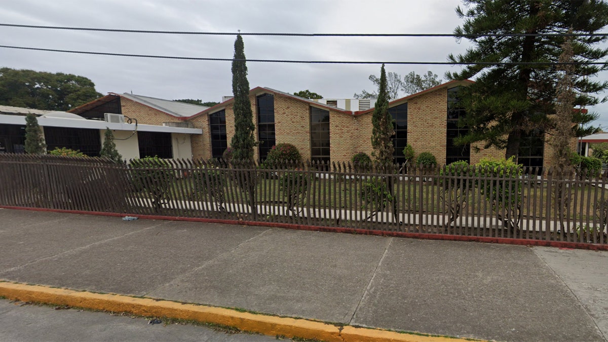 Santa Cruz church in Ciudad Madero, Mexico, before collapse