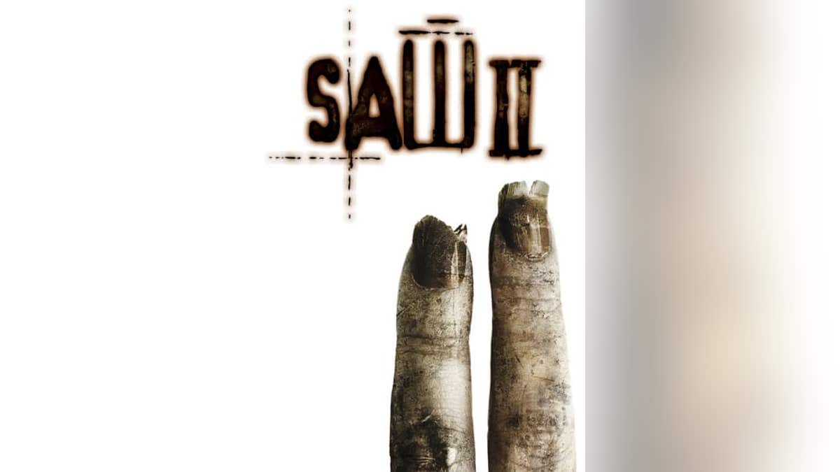 Cover of Saw II with Jigsaw hand