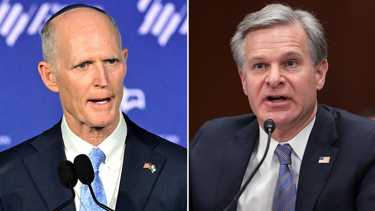 Rick Scott and Christopher Wray