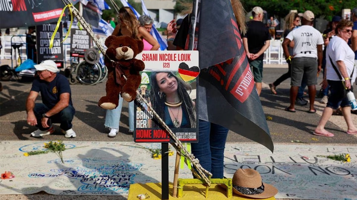 Memorial for Shani Louk, a German-Israeli citizen captured and killed by Hamas