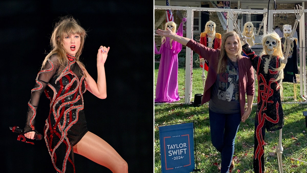 Taylor Swift Skeletons! Swiftie Creates Eras Tour-Inspired Halloween Display