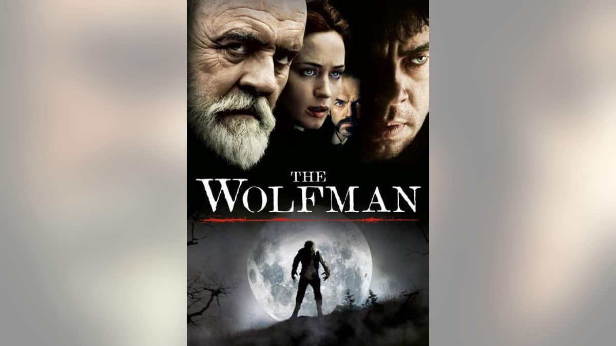 Poster of "The Wolfman" with cast and wolf