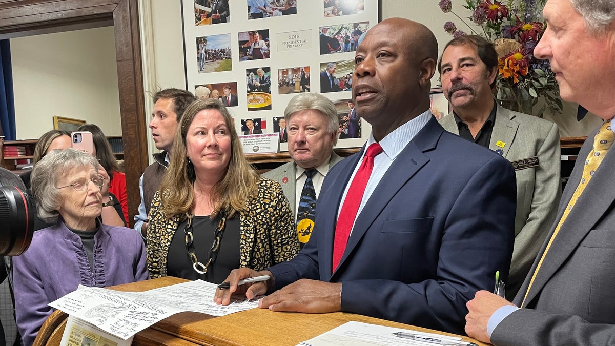 Tim Scott files to place name on NH primary ballot