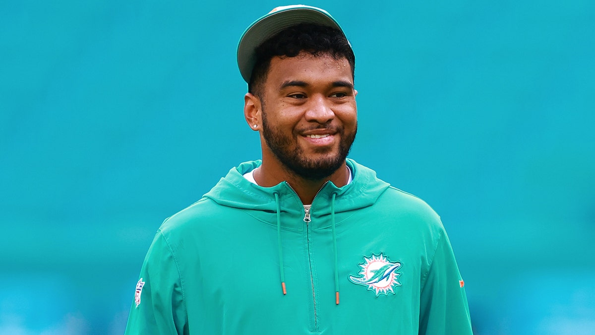 Tua Tagovailoa smiles