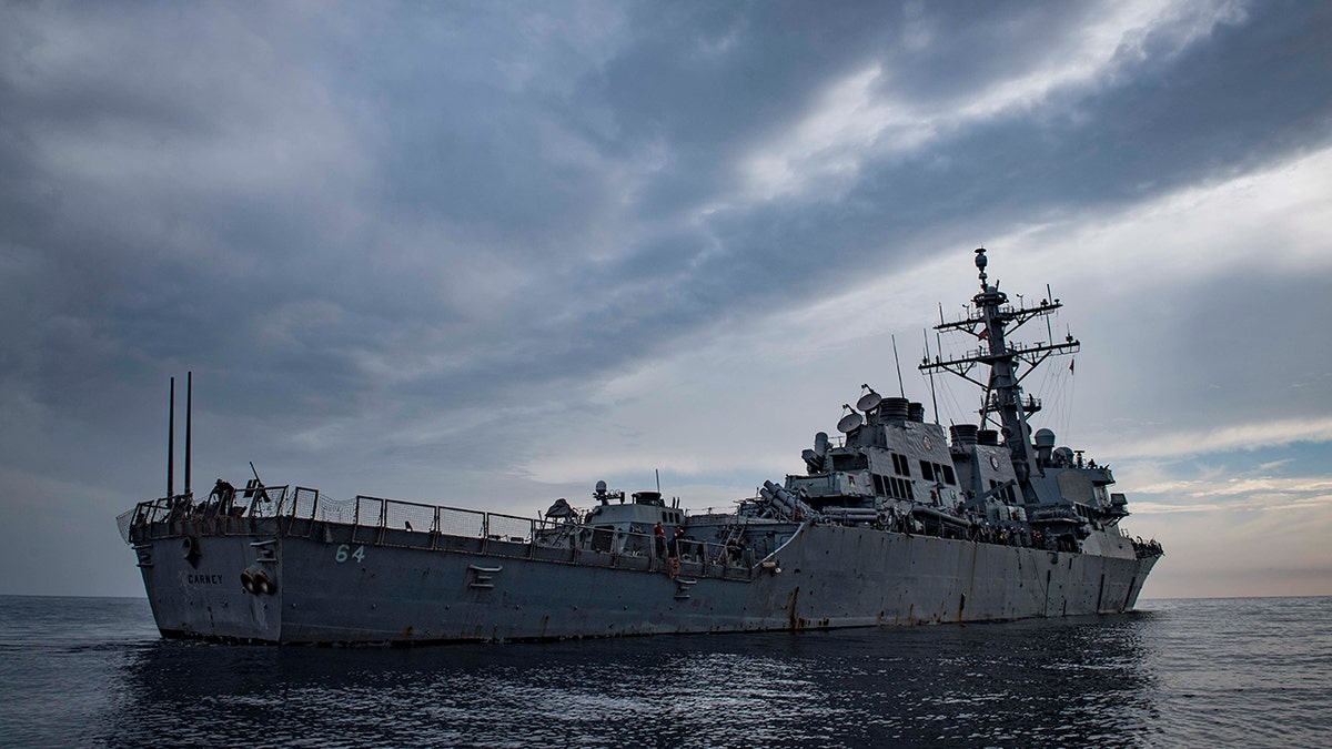 USS Carney ship out on sea