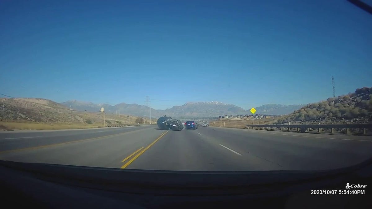 Utah car accident, first hit