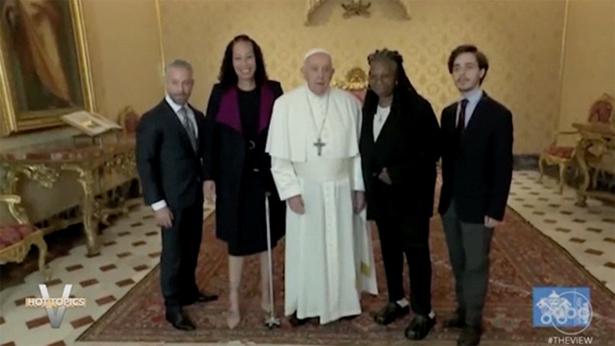 Pope Francis and Whoopi Goldberg