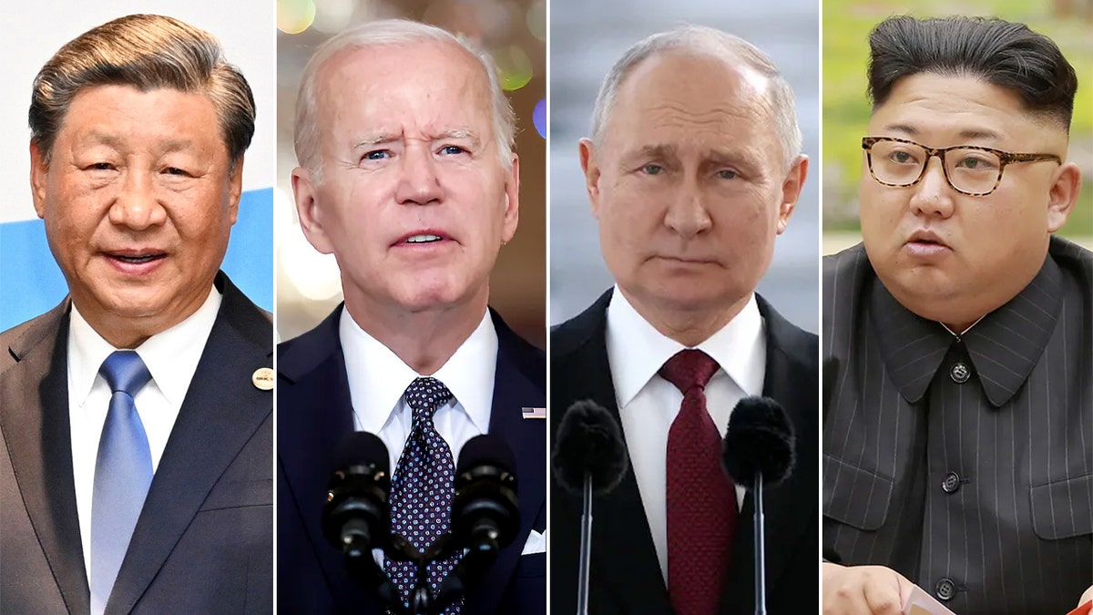 Presidents Xi, Biden, Putin, Un