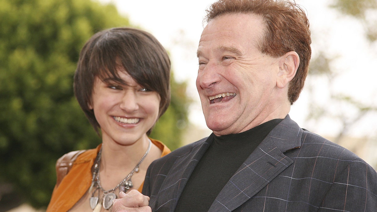 Zelda Williams with her dad, Robin Williams