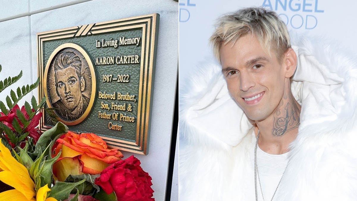 aaron carter memorial plaque/aaron carter