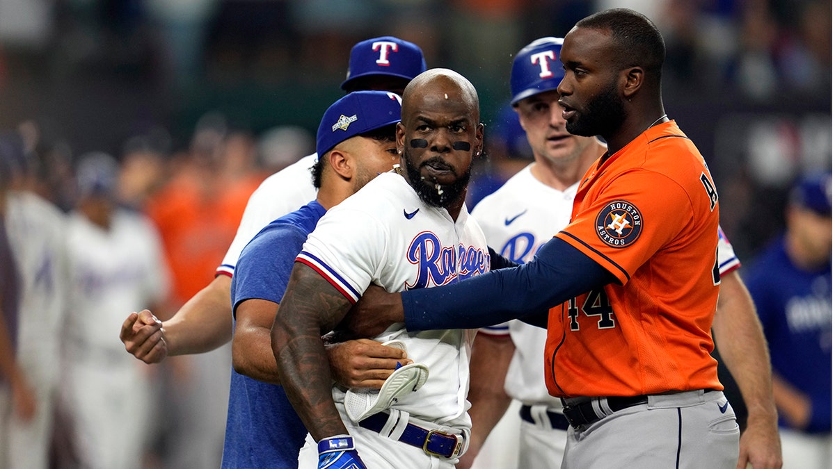 Rangers' Adolis Garcia: Getting hit by pitch after home run 'was not right
