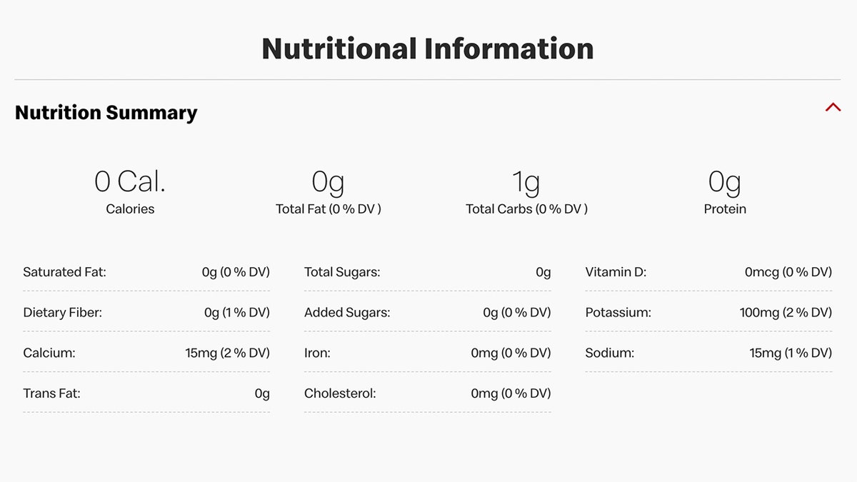 mcdonald's americano nutrition facts