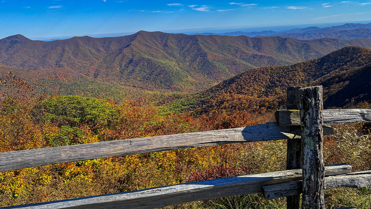 Blue Ridge Parkway view during the fall