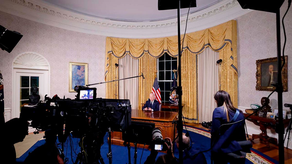 President Biden address America from the Oval Office