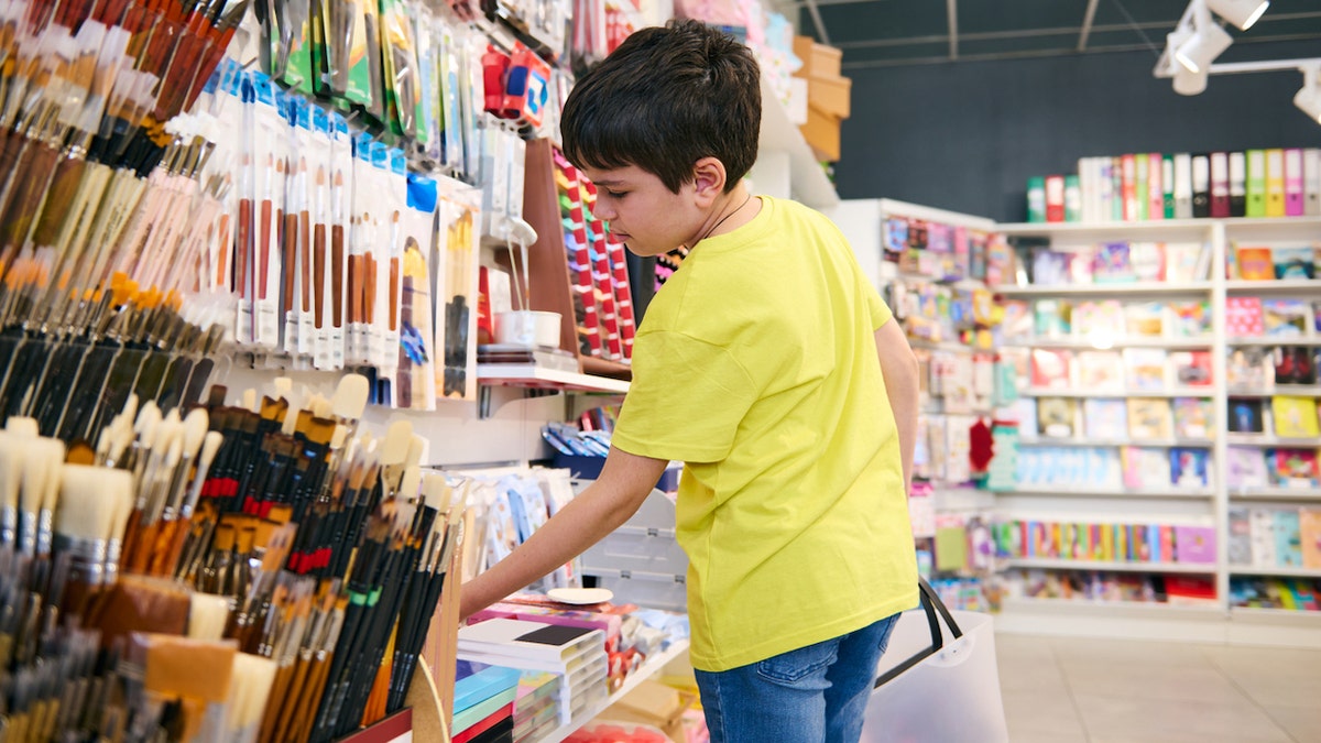 Boy shopping