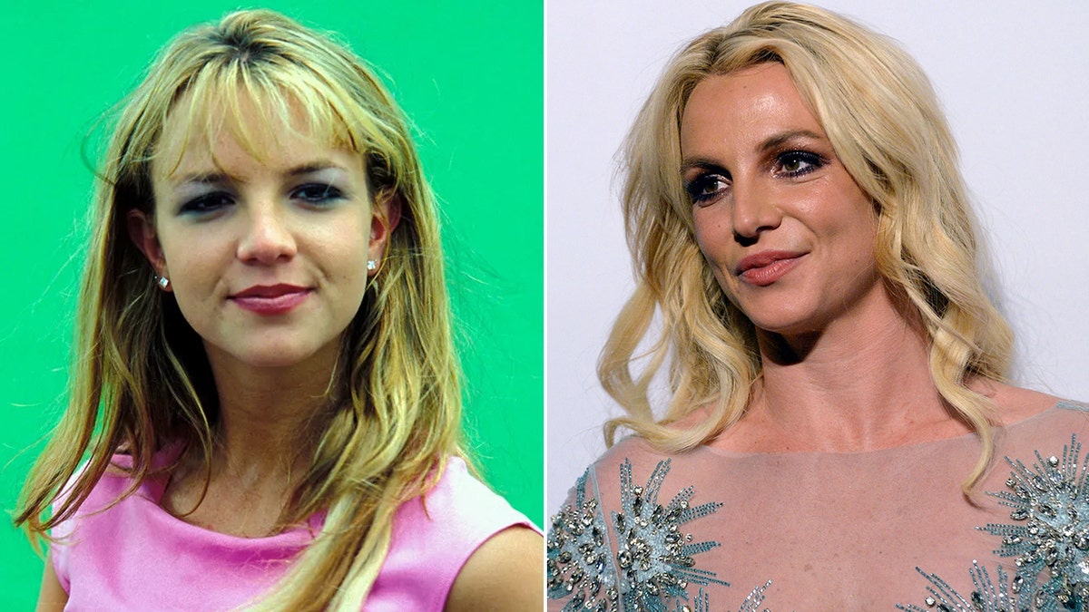 Britney Spears then and now split