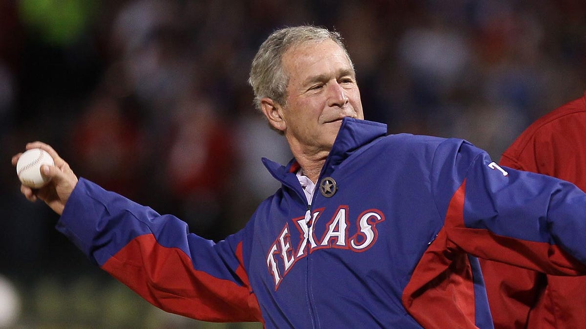 George Bush throwing