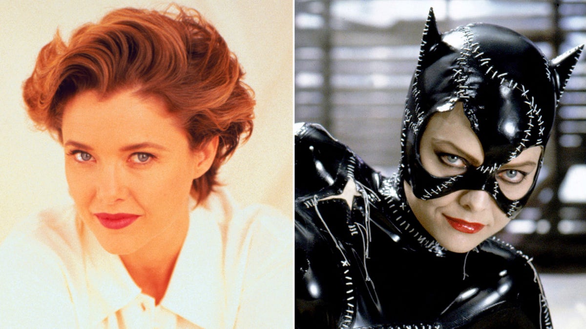 Annette Bening and Michelle Pfeiffer as Catwoman in Batman Returns