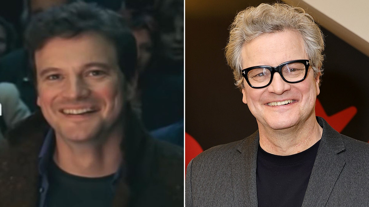 Colin Firth then and now split