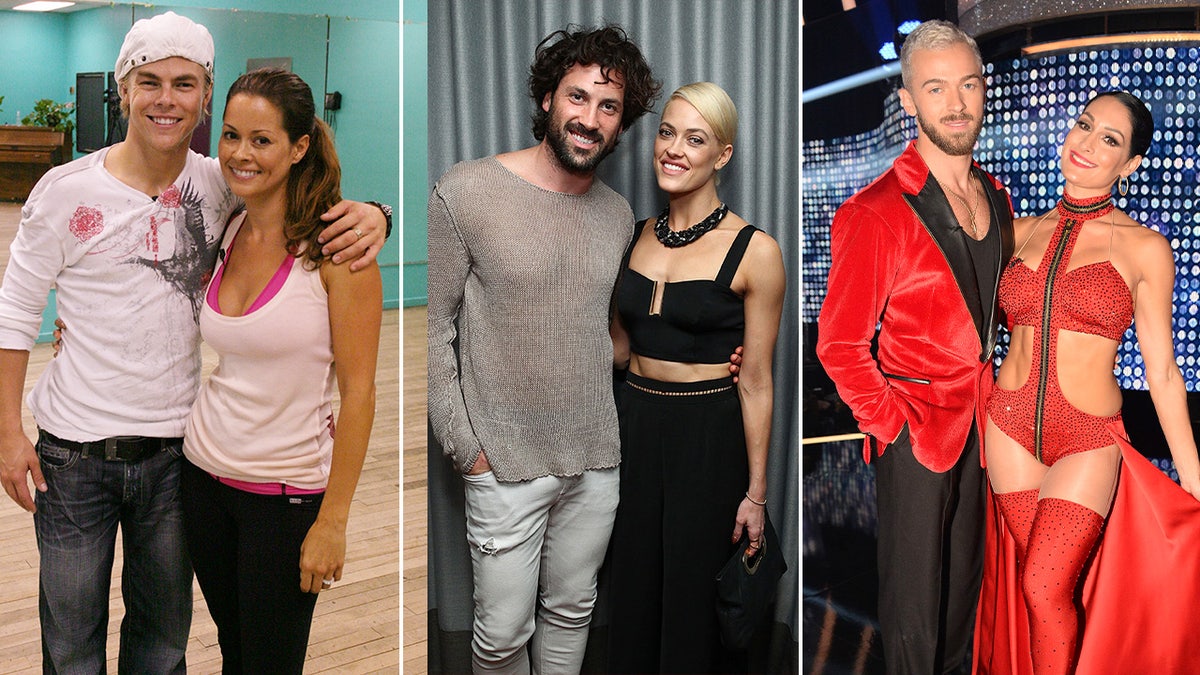 Derek Hough and Brooke Burke; Maksim Chmerkovskiy and Peta Murgatroyd; and Artem Chigvintsev and Nikki Bella split