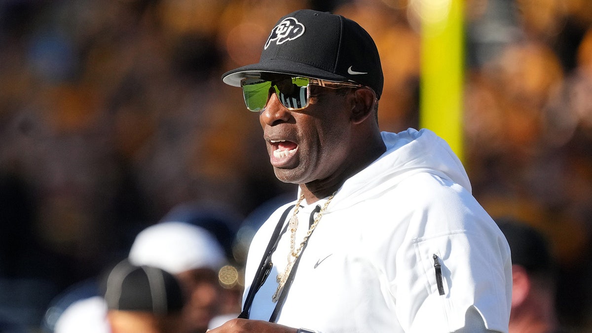 Deion Sanders on the sidelines