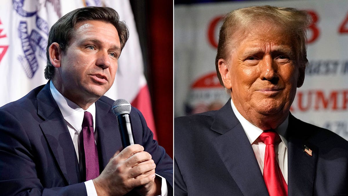 Florida Gov. Ron DeSantis and former President Trump